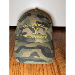 Yellowstone Dutton Ranch Camo Adjustable Trucker Hat Multi-Color 026